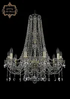 Люстра подвесная хрустальная 11.12.10.240.h-78.Gd.Sp Bohemia Art Classic прозрачная на 10 ламп, основание золотое в стиле классический Люстра подвесная хрустальная 11.12.10.240.h-78.Gd.Sp Bohemia Art Classic прозрачная на 10 ламп, основание золотое в стиле классический